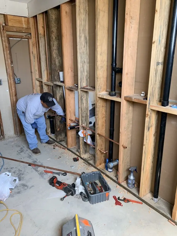 Commercial rough-in plumbing for Water Heater Replacement in Wrightstown